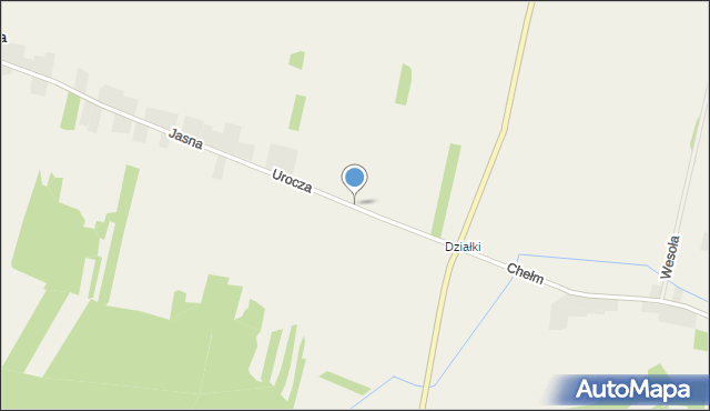 Chełm gmina Wolbrom, Urocza, mapa Chełm gmina Wolbrom