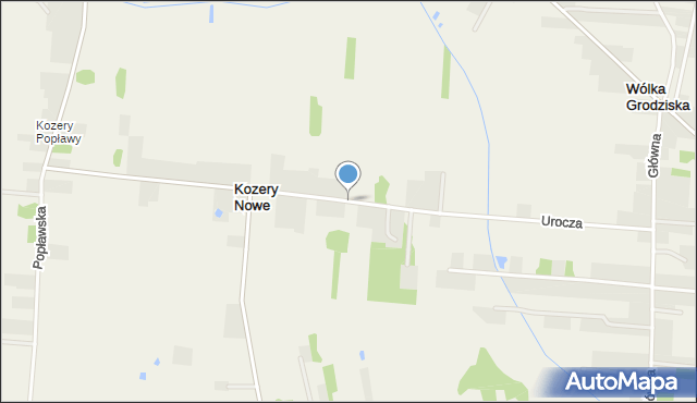 Kozery, Urocza, mapa Kozery