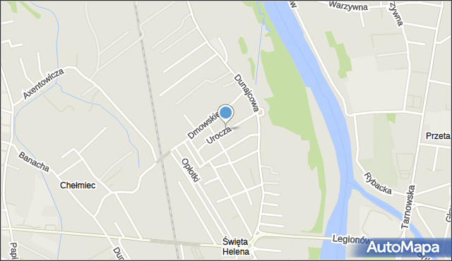 Nowy Sącz, Urocza, mapa Nowego Sącza