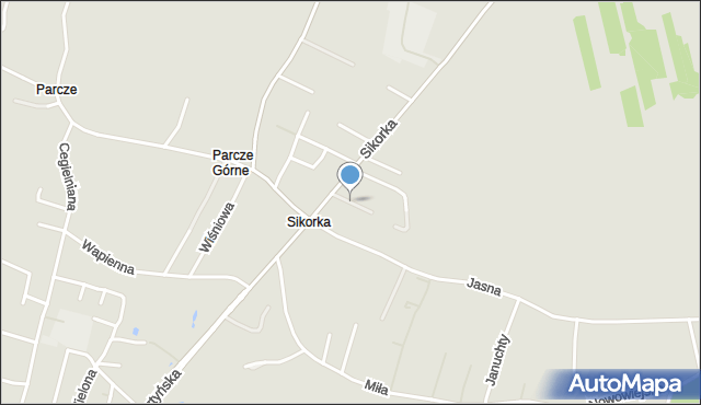 Olkusz, Urocza, mapa Olkusz