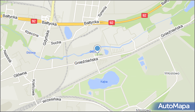 Poznań, Urwista, mapa Poznania