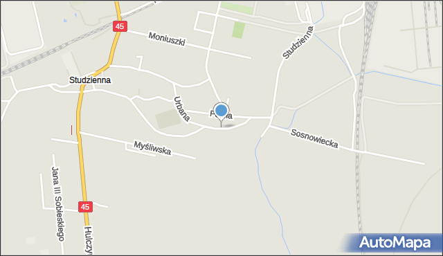 Racibórz, Urbana, mapa Racibórz