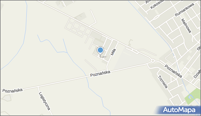 Skórzewo gmina Dopiewo, Urocza, mapa Skórzewo gmina Dopiewo