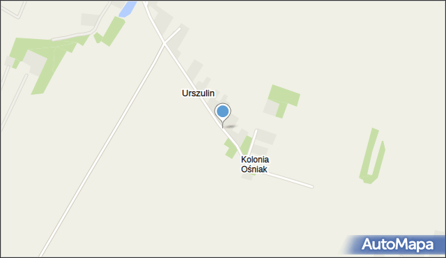 Urszulin gmina Bychawa, Urszulin, mapa Urszulin gmina Bychawa
