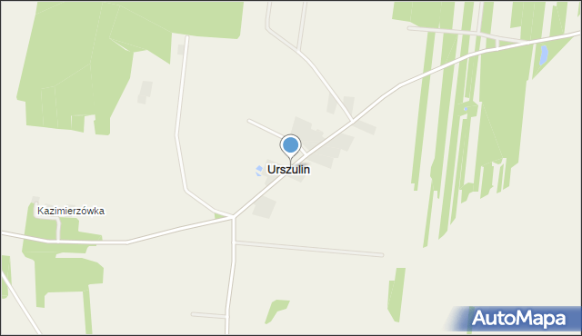 Urszulin gmina Nowodwór, Urszulin, mapa Urszulin gmina Nowodwór