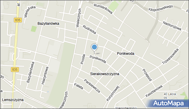 Lublin, Ustronie, mapa Lublina