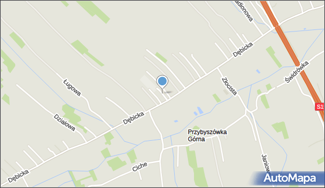 Rzeszów, Usługowa, mapa Rzeszów