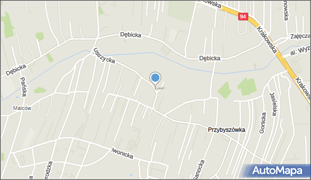 Rzeszów, Ustrzycka, mapa Rzeszów