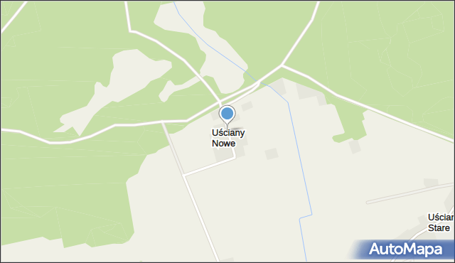 Uściany Nowe, Uściany Nowe, mapa Uściany Nowe