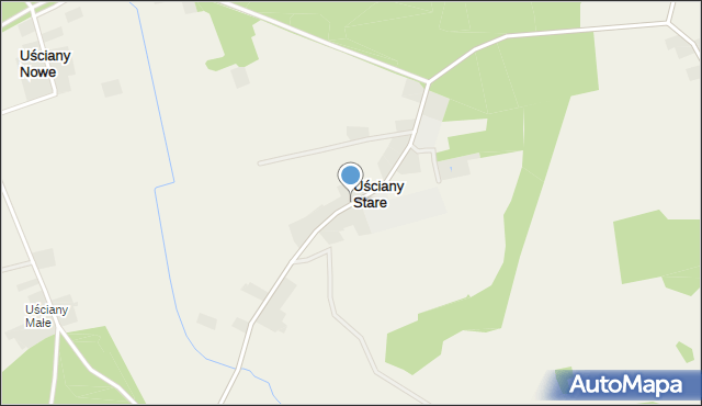 Uściany Stare, Uściany Stare, mapa Uściany Stare