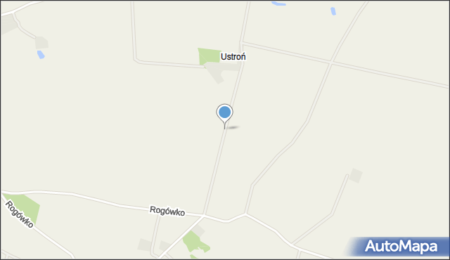 Ustroń gmina Rogowo, Ustroń, mapa Ustroń gmina Rogowo