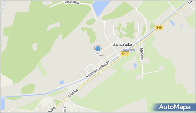 Zamość, Ustronie, mapa Zamościa