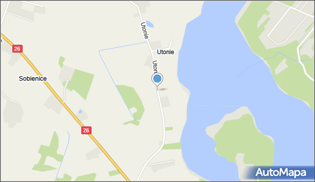 Utonie, Utonie, mapa Utonie