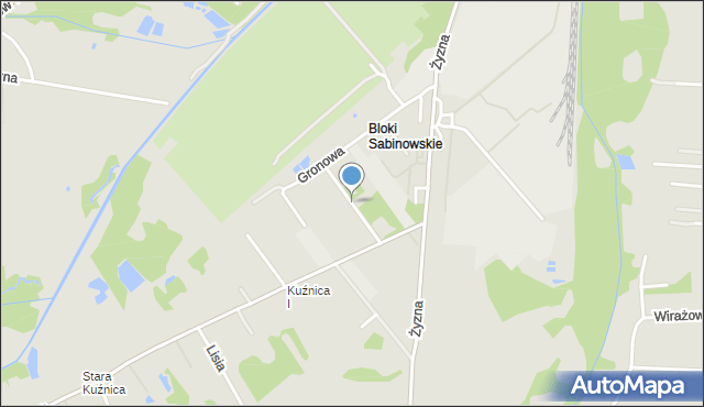 Częstochowa, Uzdrowiskowa, mapa Częstochowy