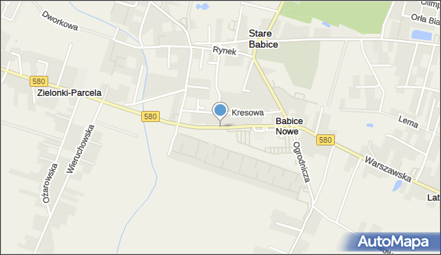 Babice Nowe, Warszawska, mapa Babice Nowe