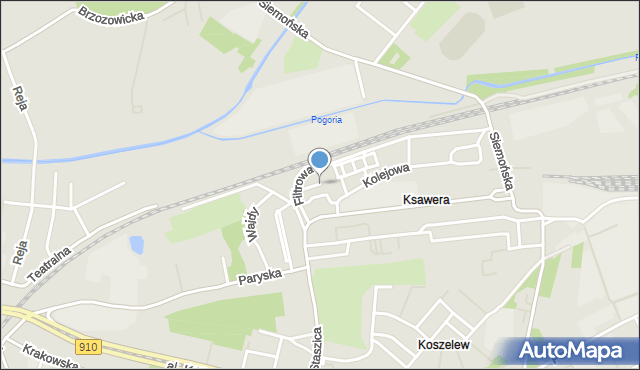 Będzin, Wąska, mapa Będzin