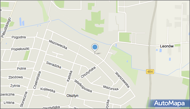Bełchatów, Warszawska, mapa Bełchatów