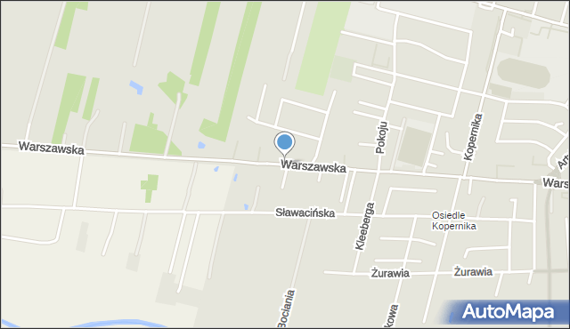 Biała Podlaska, Warszawska, mapa Białej Podlaskiej