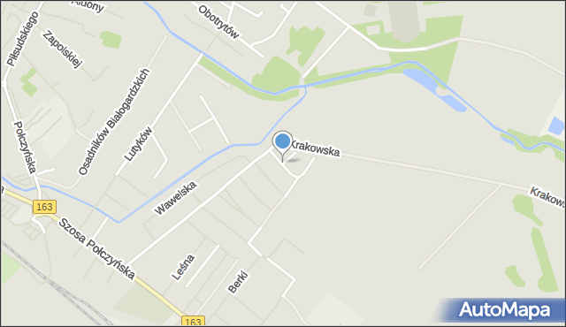 Białogard, Wadowicka, mapa Białogard