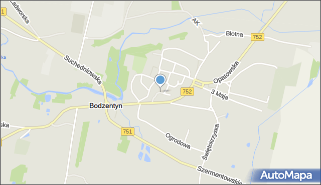 Bodzentyn, Wąska, mapa Bodzentyn
