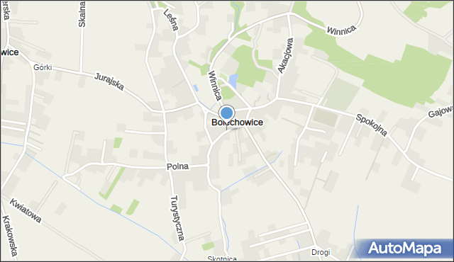 Bolechowice gmina Zabierzów, Wąska, mapa Bolechowice gmina Zabierzów