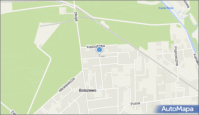 Bolszewo, Waryńskiego Ludwika, mapa Bolszewo