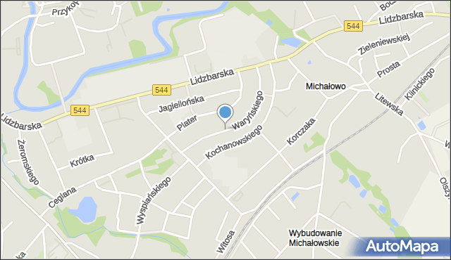 Brodnica, Waryńskiego Ludwika, mapa Brodnica