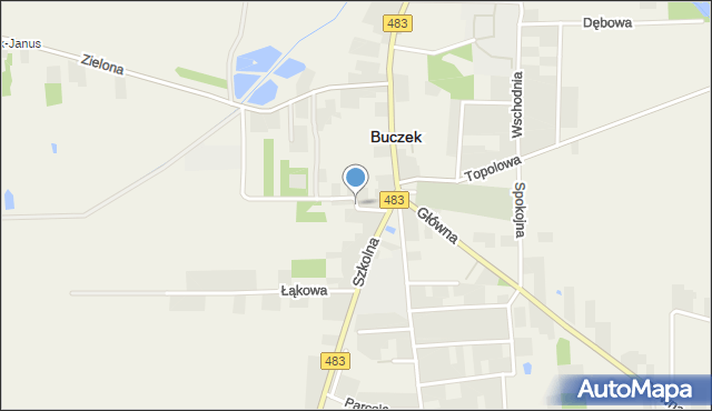 Buczek powiat łaski, Wąska, mapa Buczek powiat łaski