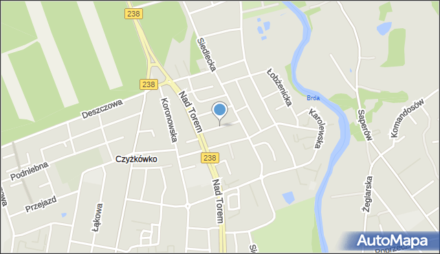 Bydgoszcz, Wągrowiecka, mapa Bydgoszczy