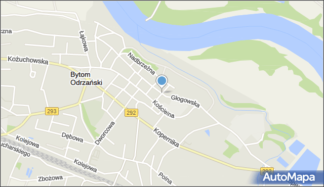 Bytom Odrzański, Wąska, mapa Bytom Odrzański