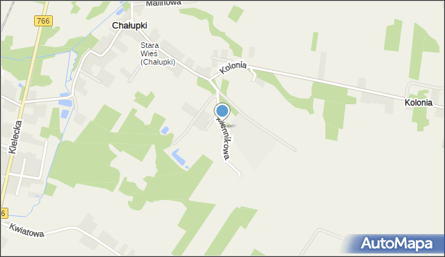 Chałupki gmina Morawica, Wapiennikowa, mapa Chałupki gmina Morawica