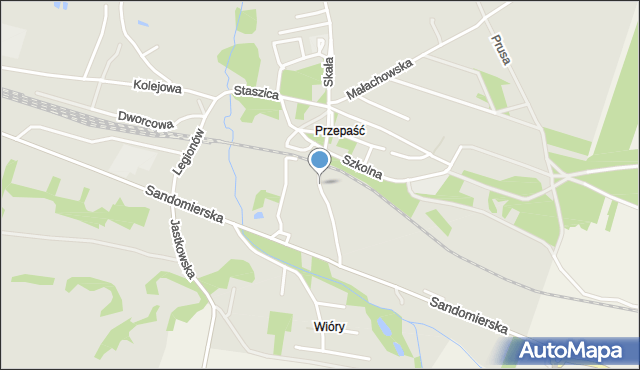 Ćmielów, Wałowa, mapa Ćmielów