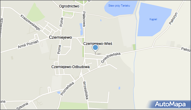 Czerniejewo, Wąska, mapa Czerniejewo