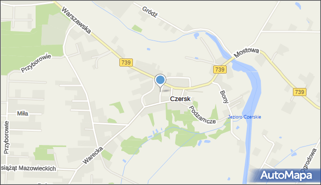 Czersk gmina Góra Kalwaria, Wąska, mapa Czersk gmina Góra Kalwaria