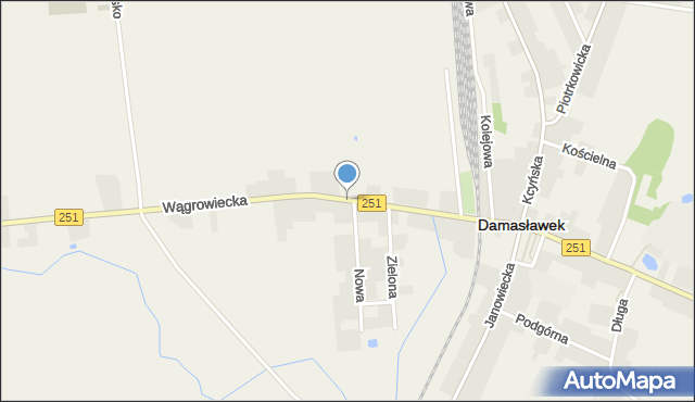 Damasławek, Wągrowiecka, mapa Damasławek