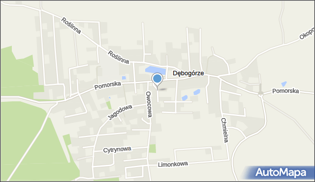 Dębogórze, Warzywna, mapa Dębogórze