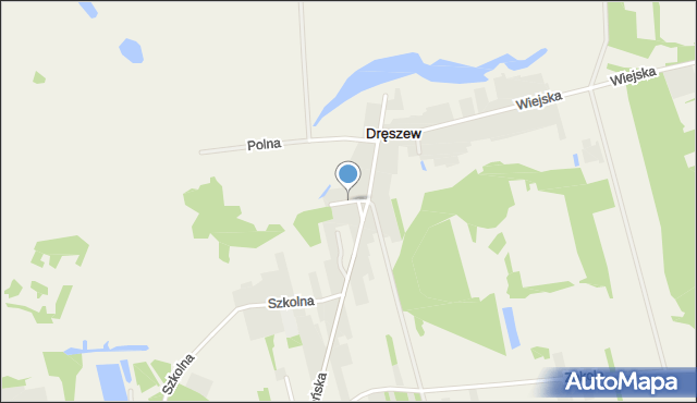 Dręszew, Wąska, mapa Dręszew