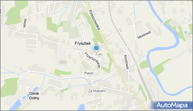 Frysztak, Wąska, mapa Frysztak