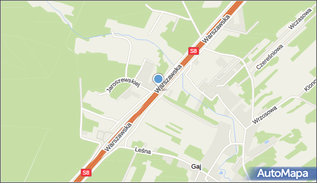 Gaj gmina Zabrodzie, Warszawska, mapa Gaj gmina Zabrodzie