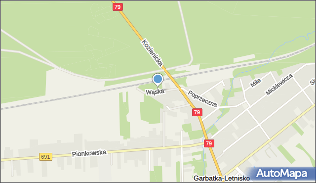 Garbatka-Letnisko, Wąska, mapa Garbatka-Letnisko