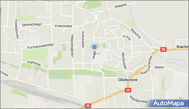 Głubczyce, Wałowa, mapa Głubczyce