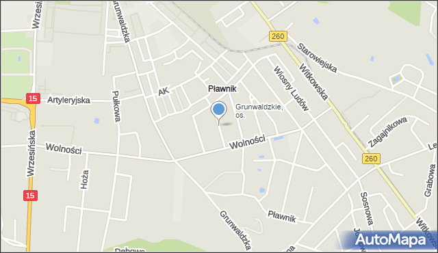 Gniezno, Wachtla Mariana, mapa Gniezna