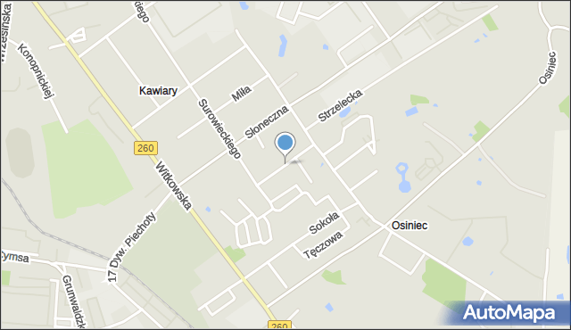 Gniezno, Wąska, mapa Gniezna