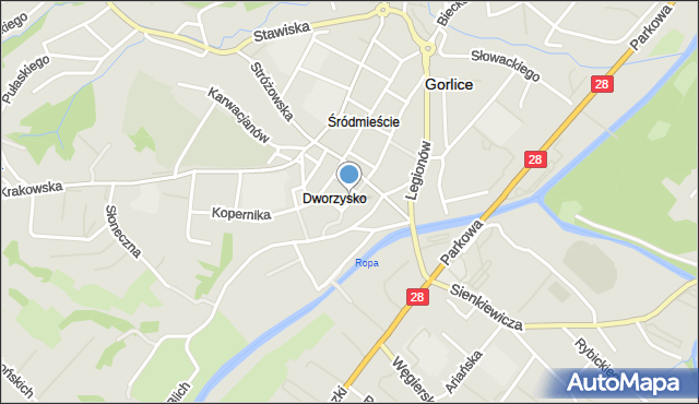 Gorlice, Wąska, mapa Gorlic