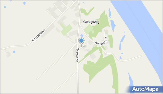 Gorzędziej, Wąska, mapa Gorzędziej