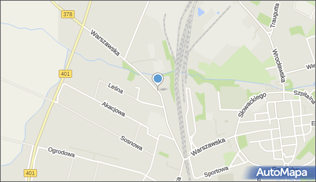 Grodków powiat brzeski, Warszawska, mapa Grodków powiat brzeski