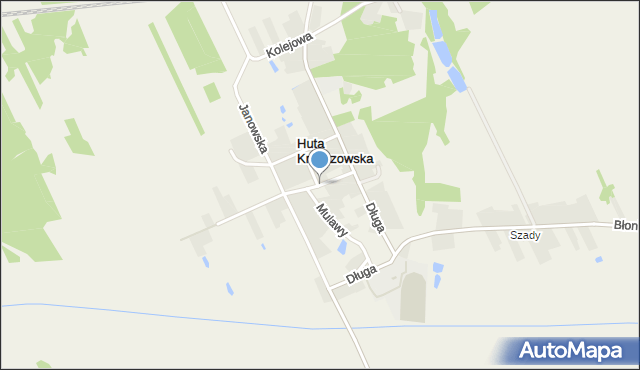 Huta Krzeszowska, Wąska, mapa Huta Krzeszowska