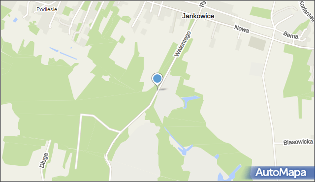 Jankowice gmina Świerklany, Walentego, ks., mapa Jankowice gmina Świerklany