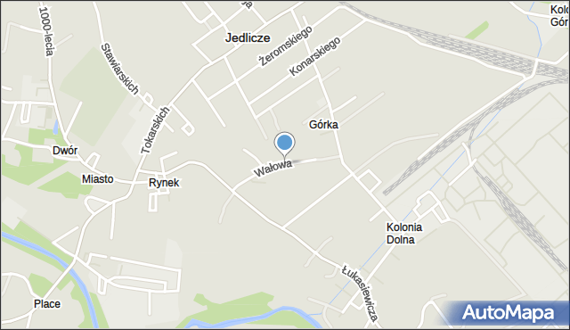 Jedlicze, Wałowa, mapa Jedlicze