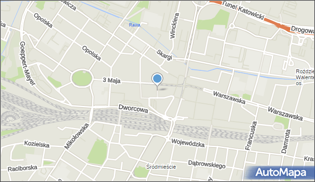 Katowice, Wawelska, mapa Katowic